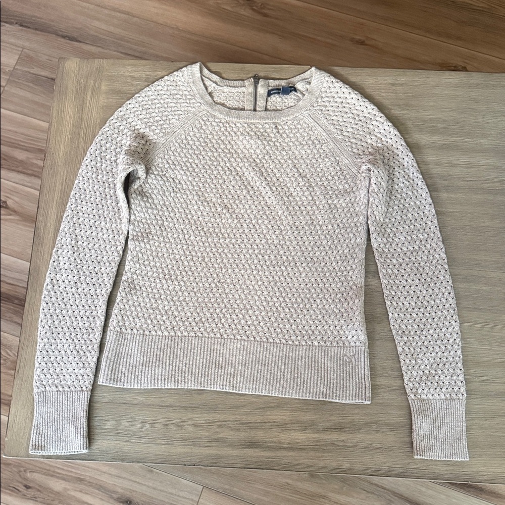 American Eagle Outfitters Textured Cream Sweater